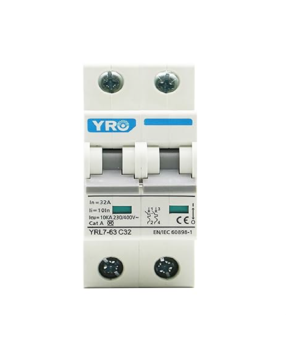 Interruptor Automático YRO YRL7 2P 32A 6kA 110/220V AC