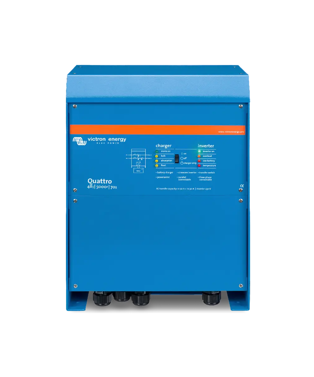 Inversor Cargador Aislado Monofásico 3kVA 12V Victron Quattro 12/3000/120-50/50